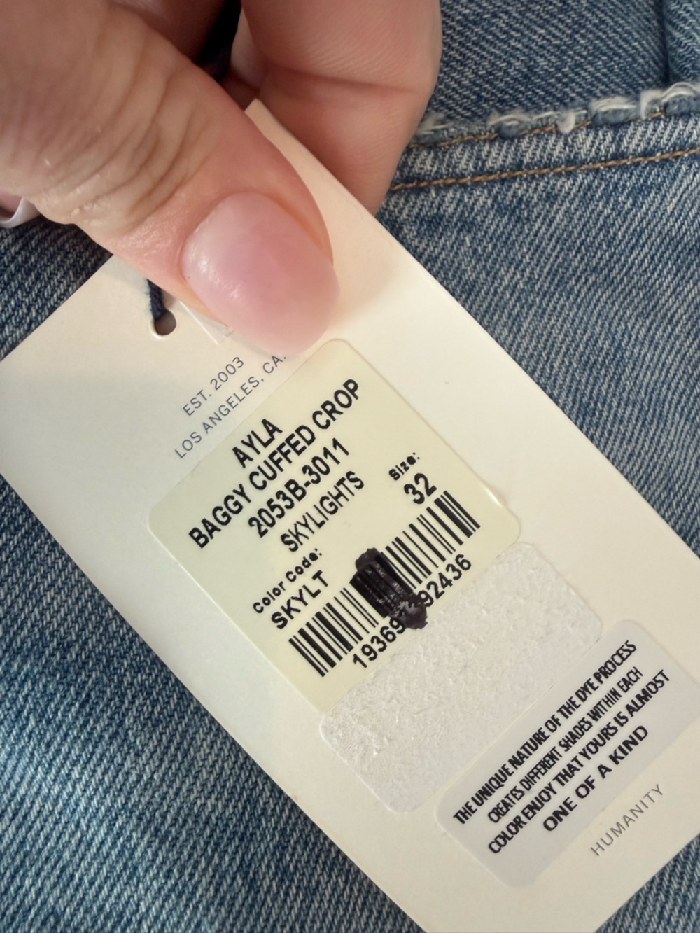 C of H Ayla Cuffed Baggy Jeans in Skylight NWT 0740/0765 - Picture 16 of 16